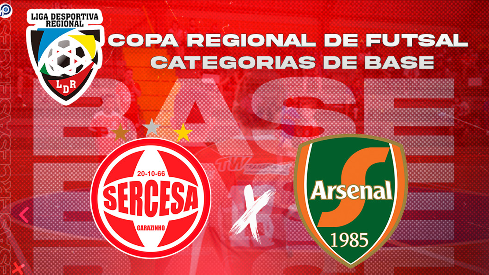 Arsenal joga hoje pelo Regional de Futsal de Categorias de Base