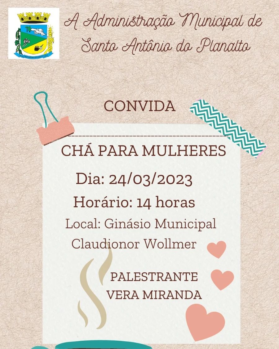 Santo Antônio do Planalto realiza Chá para as Mulheres